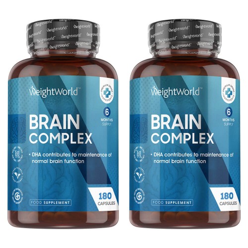 Brain Complex - Natural Food Supplement including Vitamins - 2 Packs