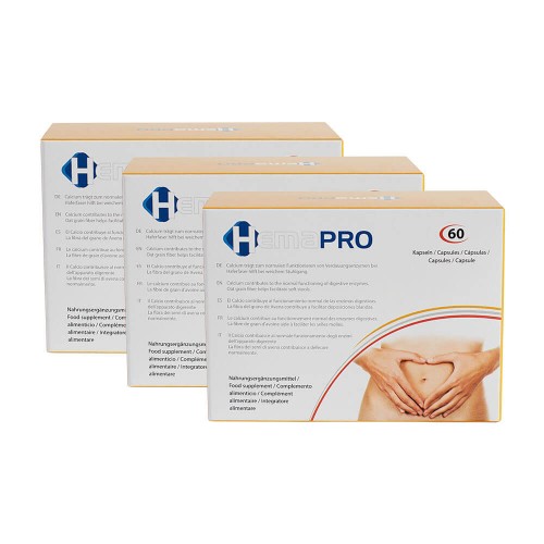 HemaPro Pills - Natural Dietary Supplement - Fibre - Calcium - 180 Capsules - ShytoBuy - 3 Pack
HemaPro Pills - Natural Dietary Supplement - Fibre - Calcium - 180 Capsules - ShytoBuy - 3 Pack