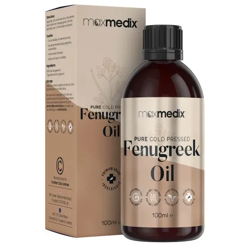 Fenugreek Oil 100ml - Pure Cold Pressed Oil for Natural Female Enhancement