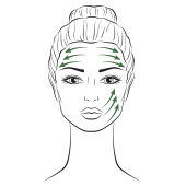 How to use a Jade Face Roller on cheeks, jawline & forehead How to use a Jade Face Roller on cheeks, jawline & forehead