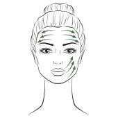How to use a Jade Face Roller on cheeks, jawline & forehead
