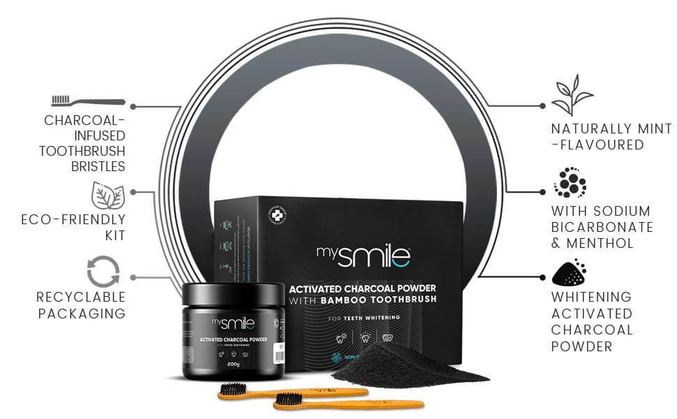 How mySmile Activated Charcoal Powder Brighten Up Smile