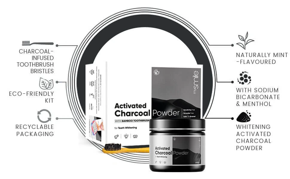 How mysmile Activated Charcoal Powder Brighten Up Smile