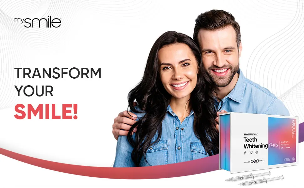 Transform your smile with mysmile teeth whitening gel refills