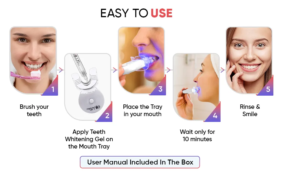 How to use mysmile teeth bleaching gel
