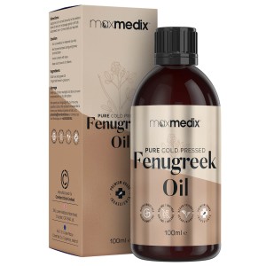 Pure Cold Pressed Fenugreek Oil for Breast Enhancement - Bottle and Packaging
