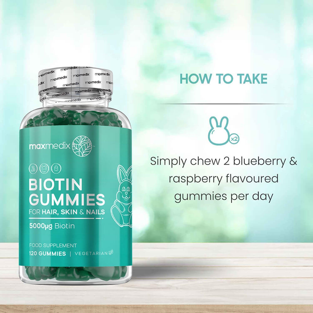 Biotin Gummies For Hair, Skin and Nails| Chewable Beauty Supplement |  ShytoBuy UK