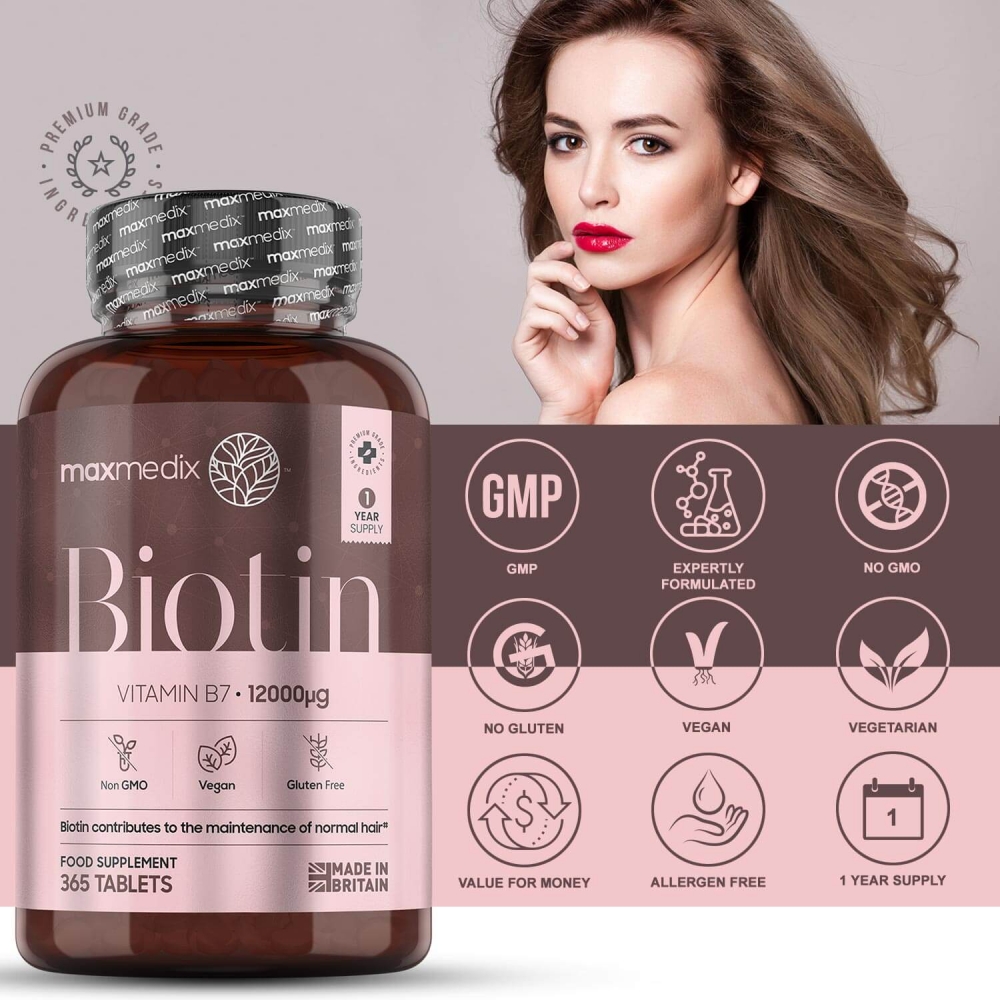 Maxmedix Biotin Tablets Vitamin B7 For Thinning Hair | ShytoBuy UK Maxmedix Biotin Tablets Vitamin B7 For Thinning Hair | ShytoBuy UK