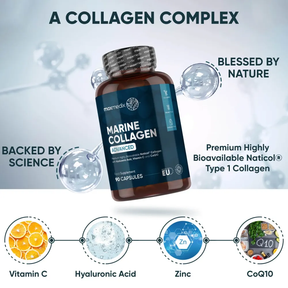 Premium all-natural formula of our high strength Marine Collagen Advanced supplement