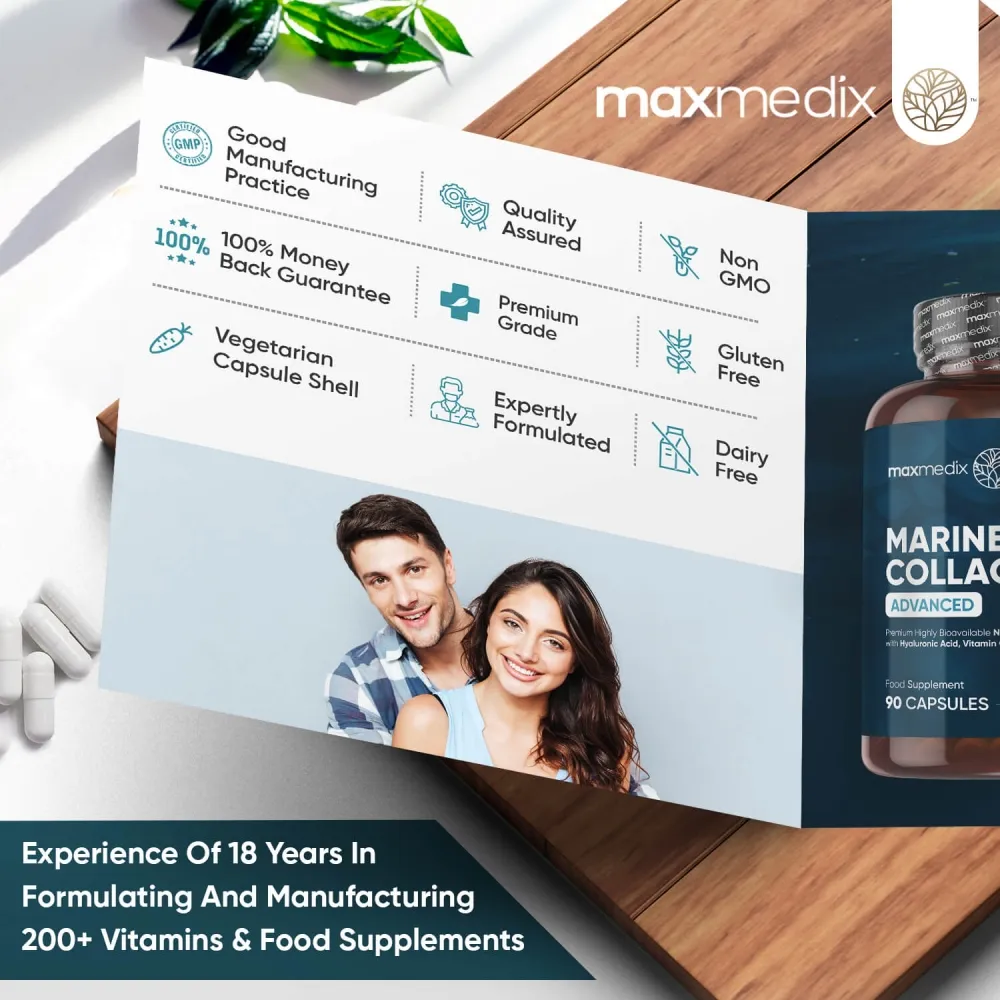 Manufacturing standards and guarantee of maxmedix marine collagen complex supplement