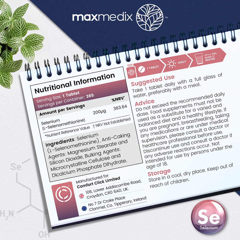 Nutritional Information Of Maxmedix Selenium Tablets