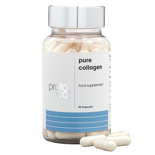 

proto col Pure Collagen - Natural Skincare Supplement With 1200mg Daily Strength to help contribute to Normal Wellbeing of Skin - 90 Capsules
