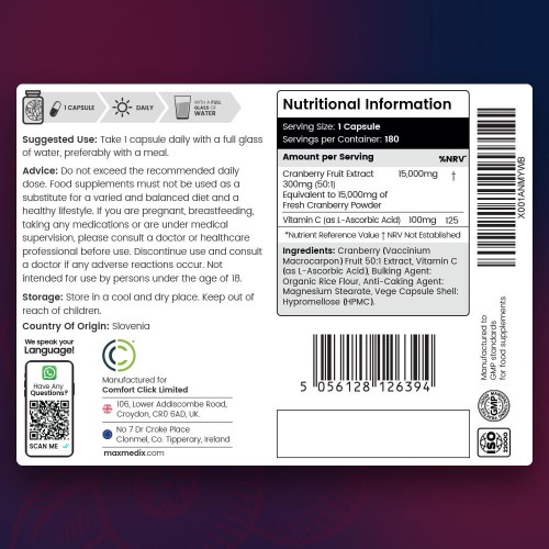 Cranberry with Vitamin C Capsules Personal care