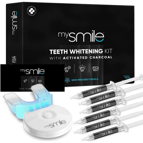 

Eco Masters MySmile Teeth Whitening Kit - Brighten Your Smile - Light, Gel, Tray, + Shade Guide