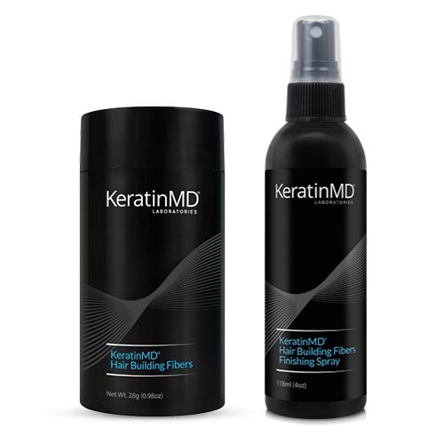 KeratinMD Hair Building Fibers + Finishing Spray | ShytoBuy