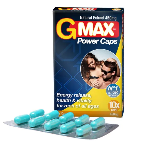 G-Max Power Capsules - 10 Capsules - Natural Supplement for Energy, Power & Endurance