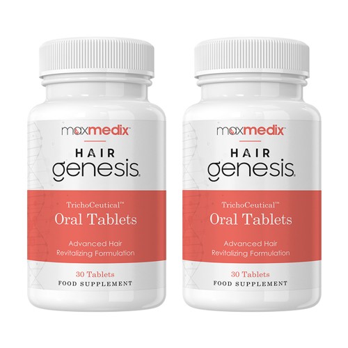 

maxmedix HairGenesis Trichoceutical Oral Tablets - Botanical Extracts - Stimulates Thinning Hair Supplement for Fine & Thinning hair - 60 Tablets