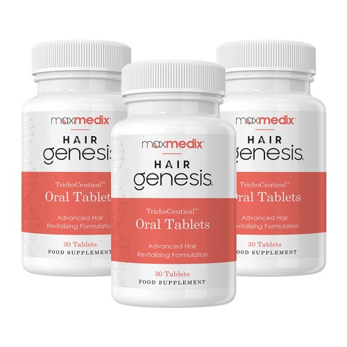 

maxmedix HairGenesis Trichoceutical Oral Tablets - Botanical Extracts - Stimulates Thinning Hair Supplement for Fine & Thinning hair - 90 Tablets