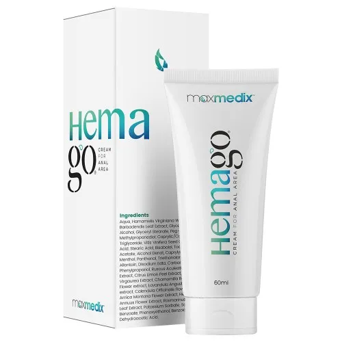 Hemago Cream - 60 ml Dermatologically Tested Natural Botanicals and Vitamin E