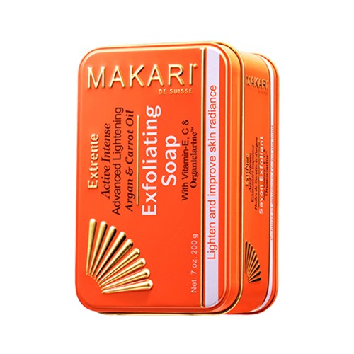 Front view of Makari extreme carrot and argan soap 