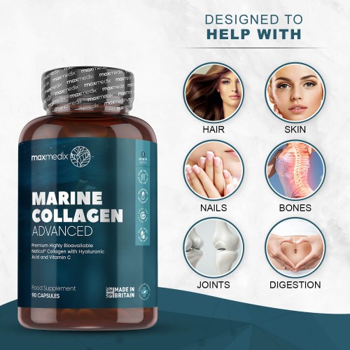 Marine Collagen Benefits For Skin, Hair, Nails, Bones, Joints, Digestion