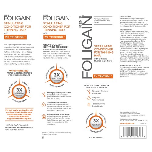 Foligain Conditioner for Men Ingredients 