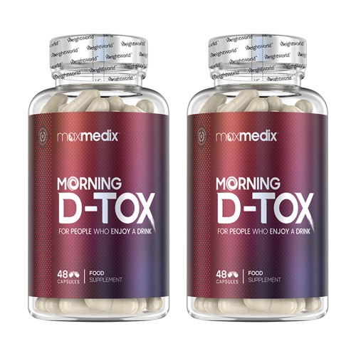 

Morning D-Tox - Natural After Drink Supplement With Vitamins & Minerals - 48 Capsules - 2 Packs