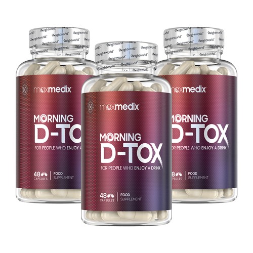 

Morning D-Tox - Natural After Drink Supplement With Vitamins & Minerals - 48 Capsules - 3 Packs