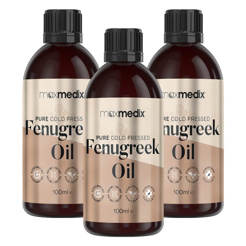 

Pure Cold Pressed Fenugreek Oil - Safe & Natural - Breast Enhancement Oil - 100ml Bottle - 3 Pack