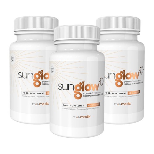 

Sunglow - Natural Tanning Supplement With Lutein, Copper and Grape Seed Extract - 60 Tablets - 3