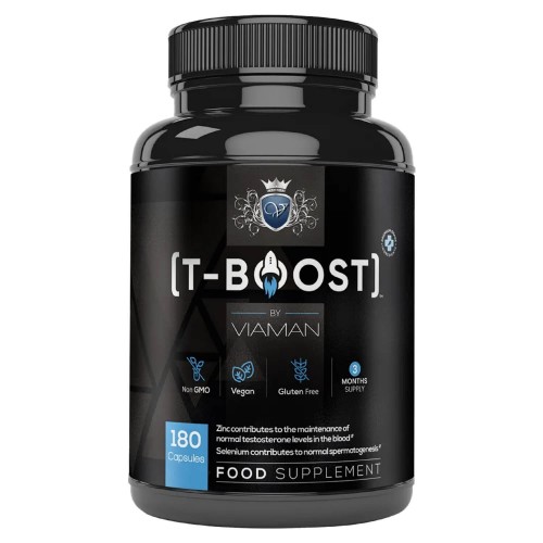 Viaman - Natural Testosterone supplement for men - 180 Capsules