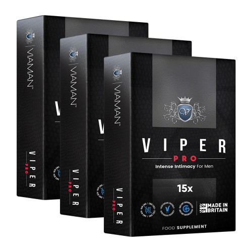 

Viaman Viper Pro - 3 Packs - Premium Natural Male Enhancement Pill - Enriched with Selenium & Zinc - Discreet - Performance & Energy Aid - 30 Capsules