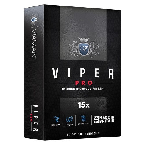 Viaman Viper Pro - Premium Male Enhancement Supplement - Enriched With Minerals And Vitamins For Men - Ideal For Drive and Virility -15 Capsules