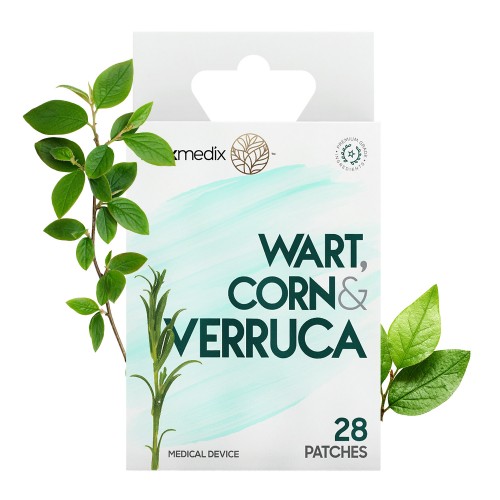 Wart & Verruca Remover Patches - 28 Patches - Painless Wart, Corn and Verruca Aid- Suitable for Sensitive Skin - UK Made
